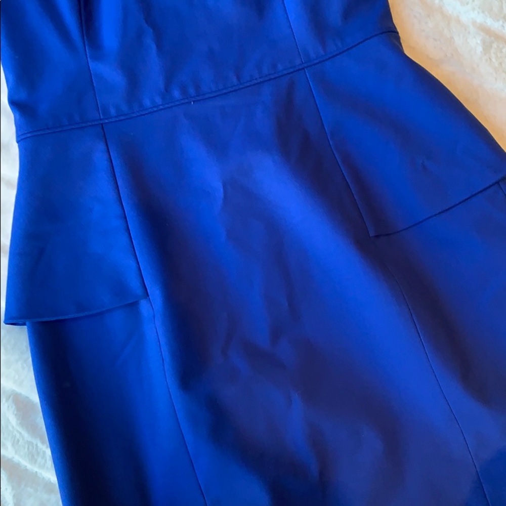 Banana Republic | blue peplum wool dress - Picture 3 of 6